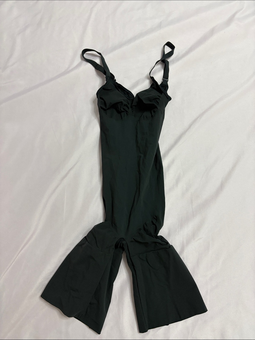 SKIMS Black Full-Body Shaping Bodysuit with Adjustable Straps